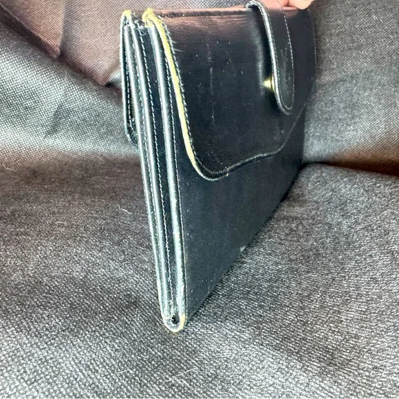 Yves Saint Laurent Clutch Vintage Lambskin Silk Lined Monogram 70s Rare YSL - Picture 4 of 12